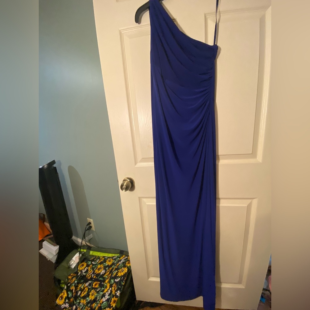 Once shoulder cape dress!